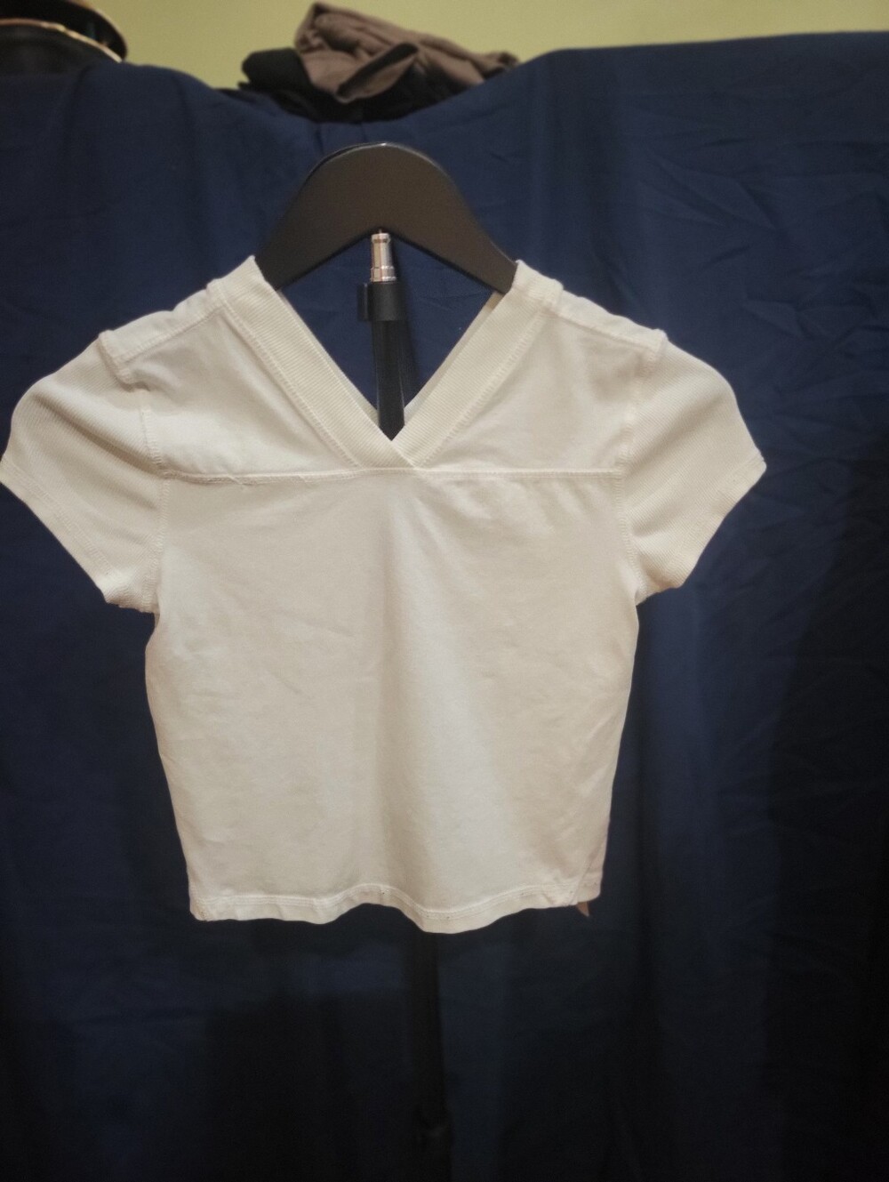 FP Movement Women’s White V-Neck Short Sleeve Crop Top
